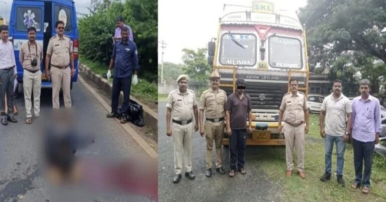 hit and run prakarani farar truck chalakala avaghya doan tasat aatak