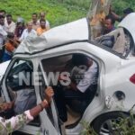 bailhongal talukyat bhishan car apghatat doghancha jagich mrutyu