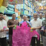 distribution of raincoats to participating members of sakal morcha
