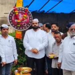 khadebazar vyapari bandhu ganeshotsav mandalachi muhurtamedha dimakhat