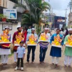 the arrival of lord ganesha in a devotional atmosphere