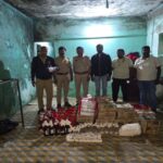 raid on illegal liquor selling place in gangwadi