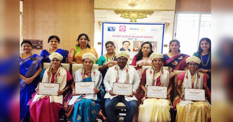 rotary club of belgaum darpan honors teachers