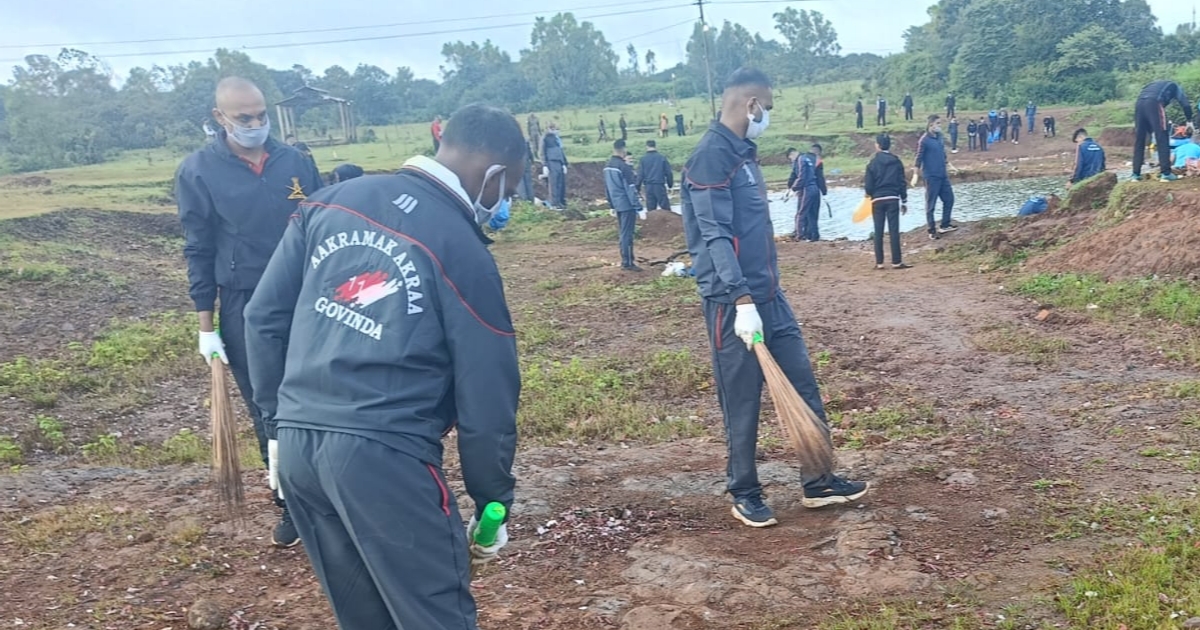 savgaon dharan parisarat swacchata abhiyan