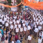 belagavat rashtriya swayamsevak sanghache bhavya pathsanchalan