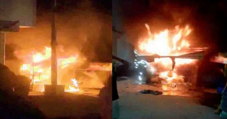 nipaniat tyre dukanala bhishan aag lakho rupayanche nuksan