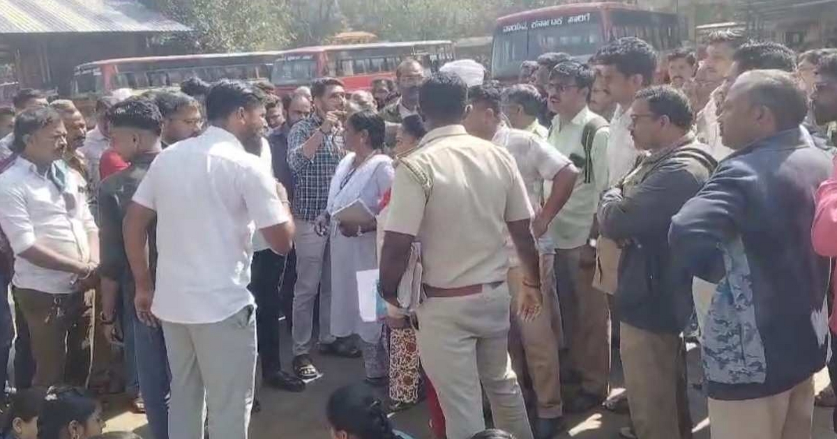 atiwad villagers protest for smooth bus service