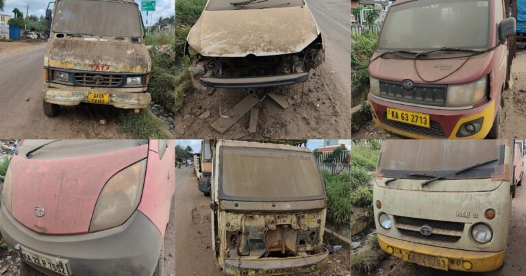 belgaum police remove abandoned vehicles in city