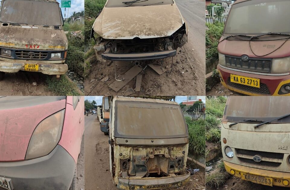 belgaum police remove abandoned vehicles in city
