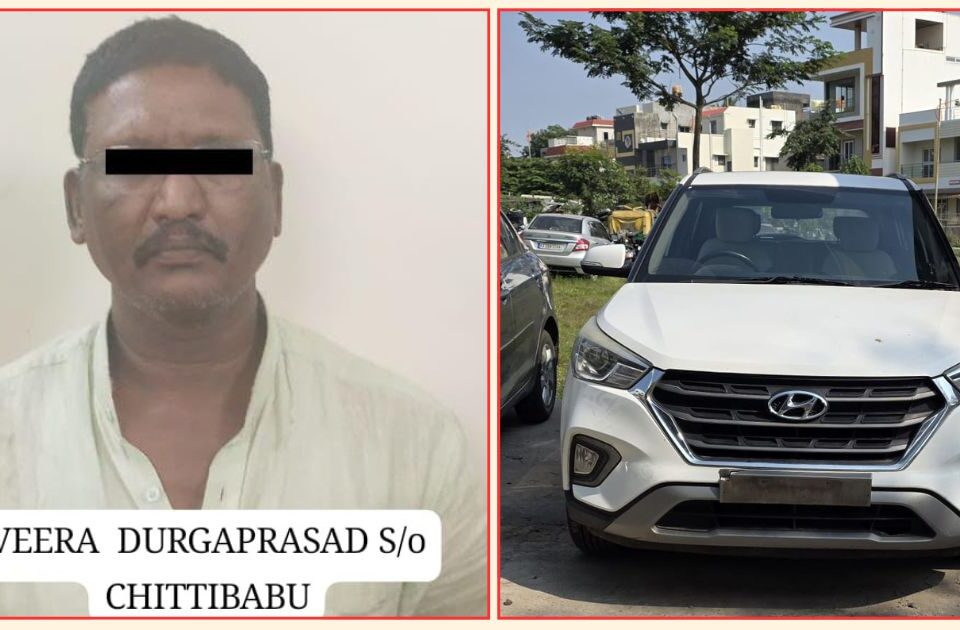 belgavatun choris geleli creta car hydrabadmadhye japta