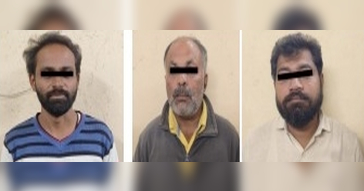 camp police raid gambling den ; five arrested