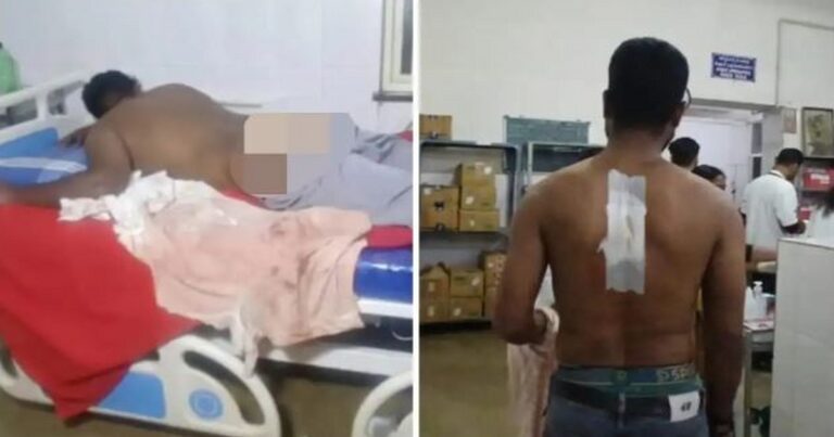 knife attack during rajyotsav procession ; six injured