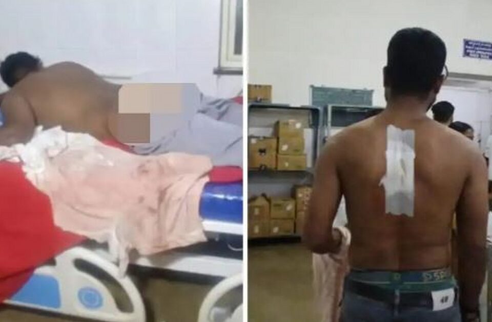 knife attack during rajyotsav procession ; six injured