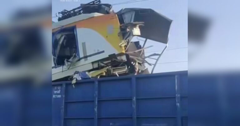 passenger train collides with freight train ten dead