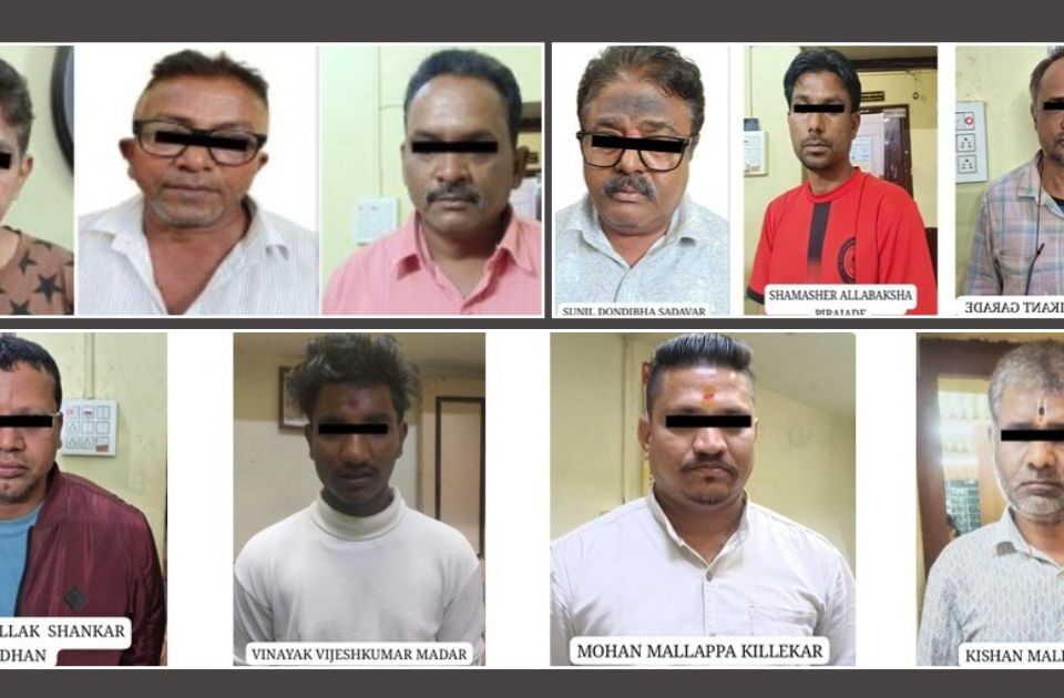 ten accused arrested in six different criminal cases in belgaum