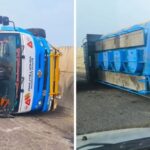 a tanker transporting fuel overturned near benkoli