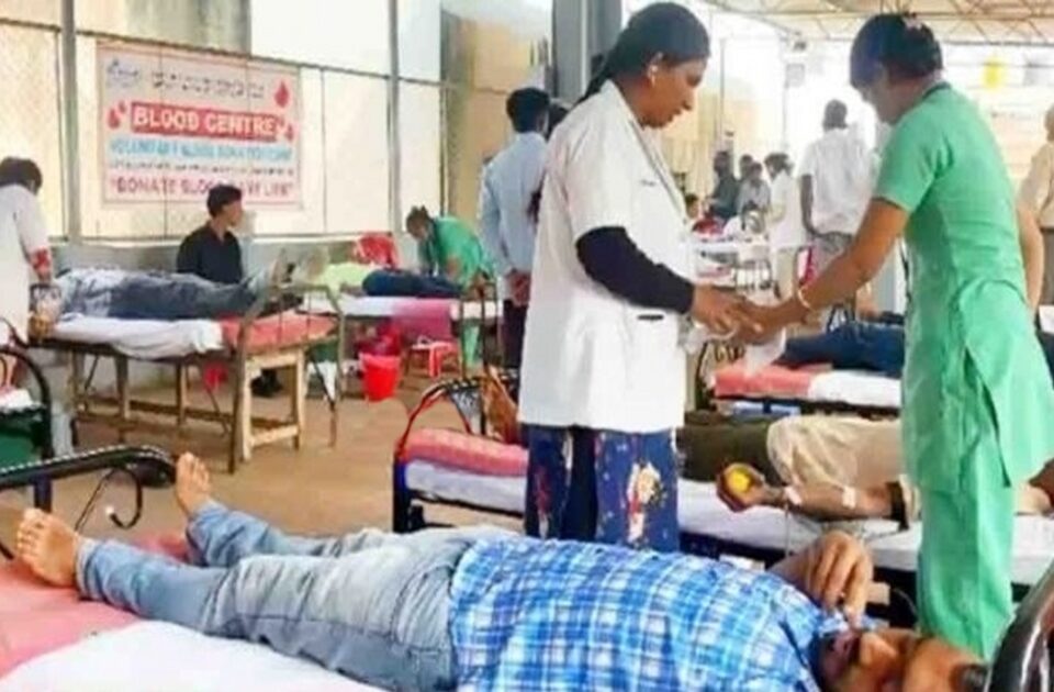 angol yethe shreeram sena hindusthanche bhavya raktadan shibir