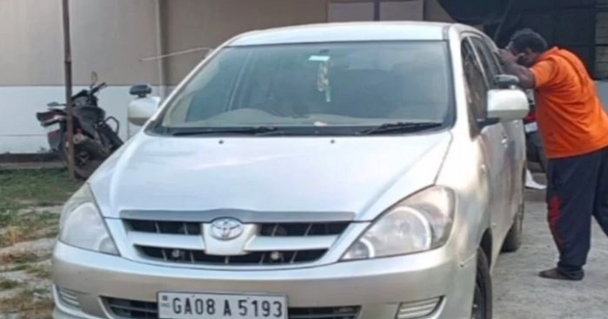 beef seized from innova car at anmod ghat