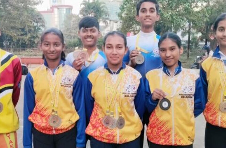 belgaum players delivered a strong performance in the state-level skating competition