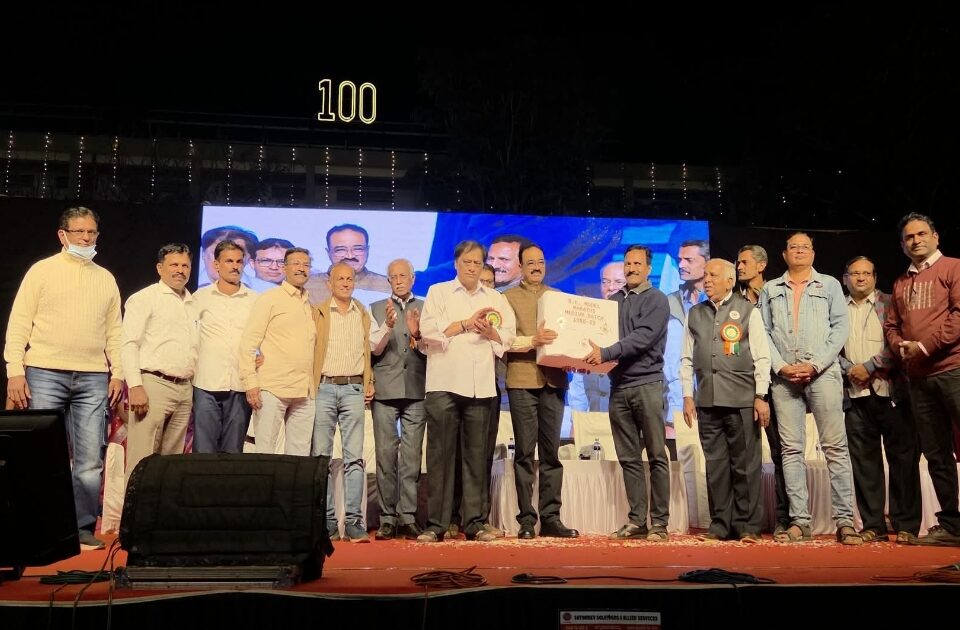 gift presentation by former students of b. k. model