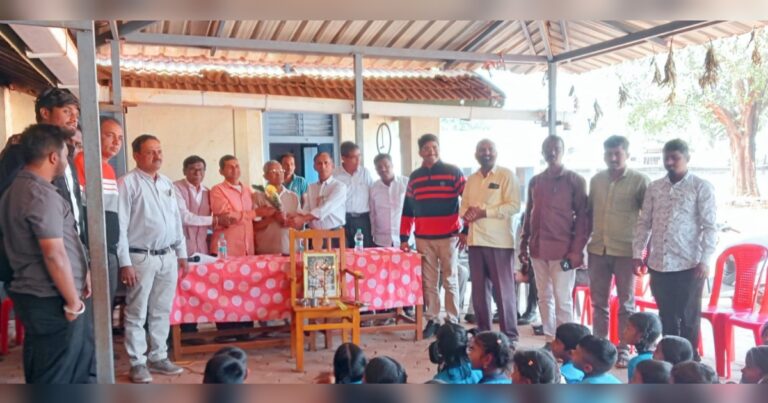 the bijgarni primary school received a cupboard as a gift from retired teacher s.r. more