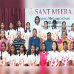 the girls' team from sant meera school has departed for jharkhand for the national football tournament