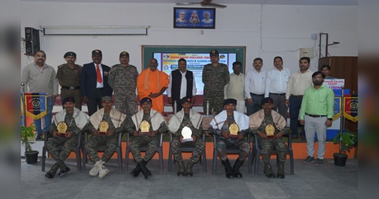thirty ncc cadets who joined the indian army were felicitated at shivanand college