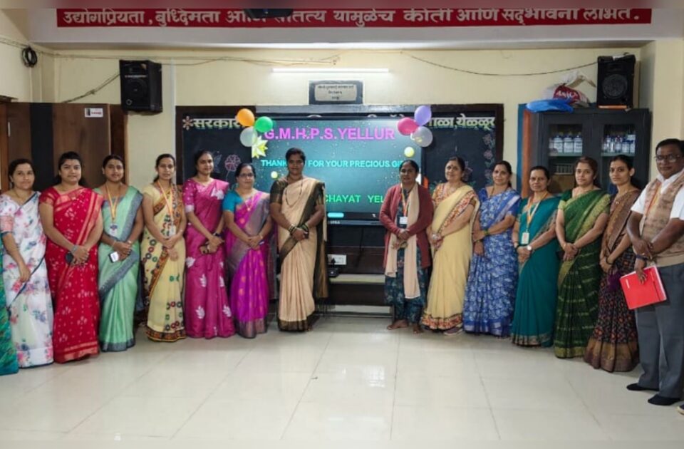 yellur model marathi shalechya nutan sdmc adhyakshapadi divya kundekar