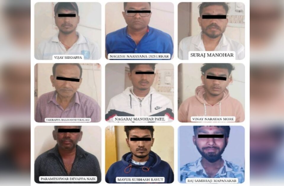 belgavat avaidha madya vikri ani jugar addyanvar polisanche chhape