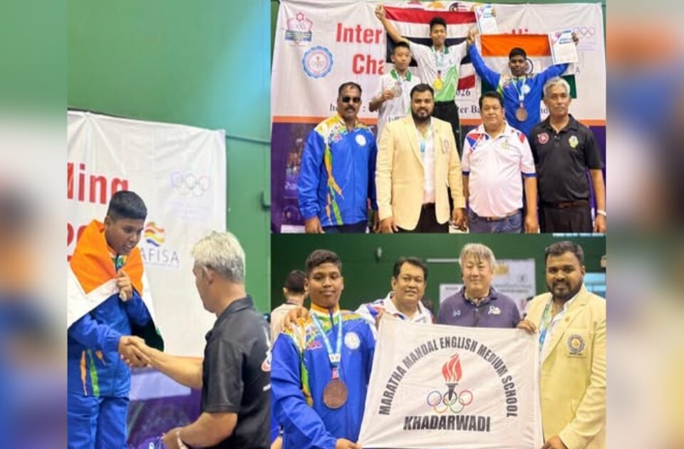 malaysiyatil antarrashtriya kusti spardhet maratha mandalachya vidyarthyala kansya padak