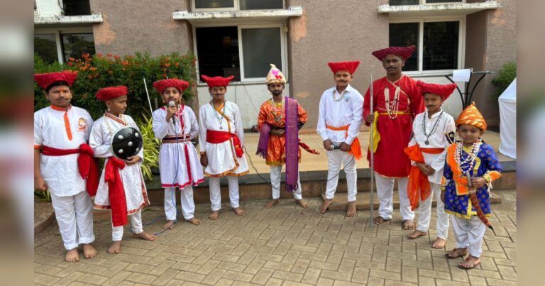 jyoti central schoolmadhe shivjayanticha sohala utsahat sampann