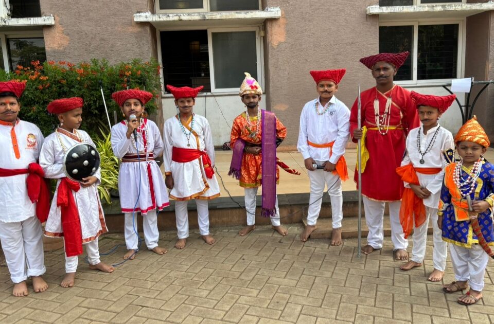 jyoti central schoolmadhe shivjayanticha sohala utsahat sampann