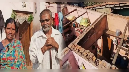 belgaum gandhinagarmadhye vruddha jodpe rastyavar