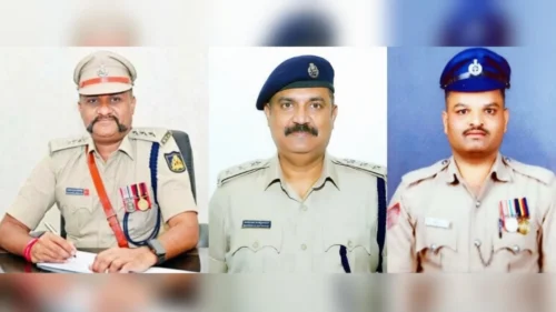 belgavatil tin police adhikaryanna mukhyamantri padak jahir