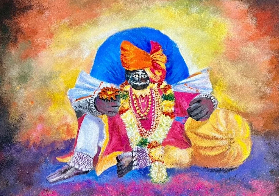 chaitra yatrenimitt ajit aurwadkar yanni rekhatli shri jotibachi rangoli