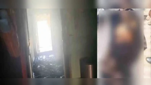 gokak shaharat short circuitmule gharala aag ; ek jakhmi