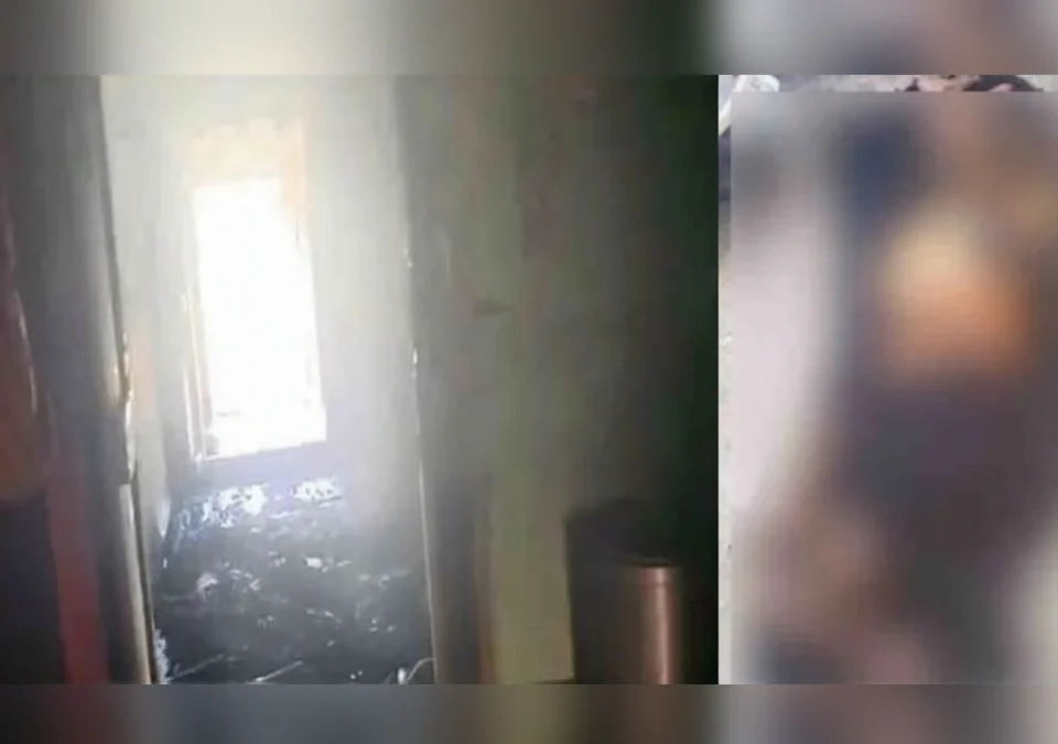 gokak shaharat short circuitmule gharala aag ; ek jakhmi