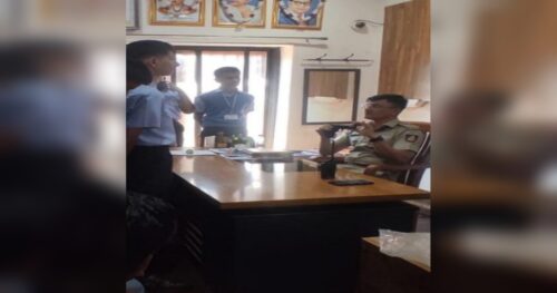 jyoti central schoolchya vidyarthyanchi camp police thanayala bhet