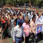 vina anudanit shala-college shikshakancha belgavat bhavya morcha