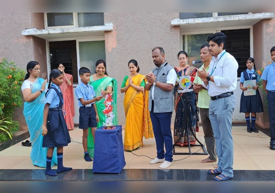cbse jyoti central schoolmadhe shala prarambhotsav utsahat sampanna