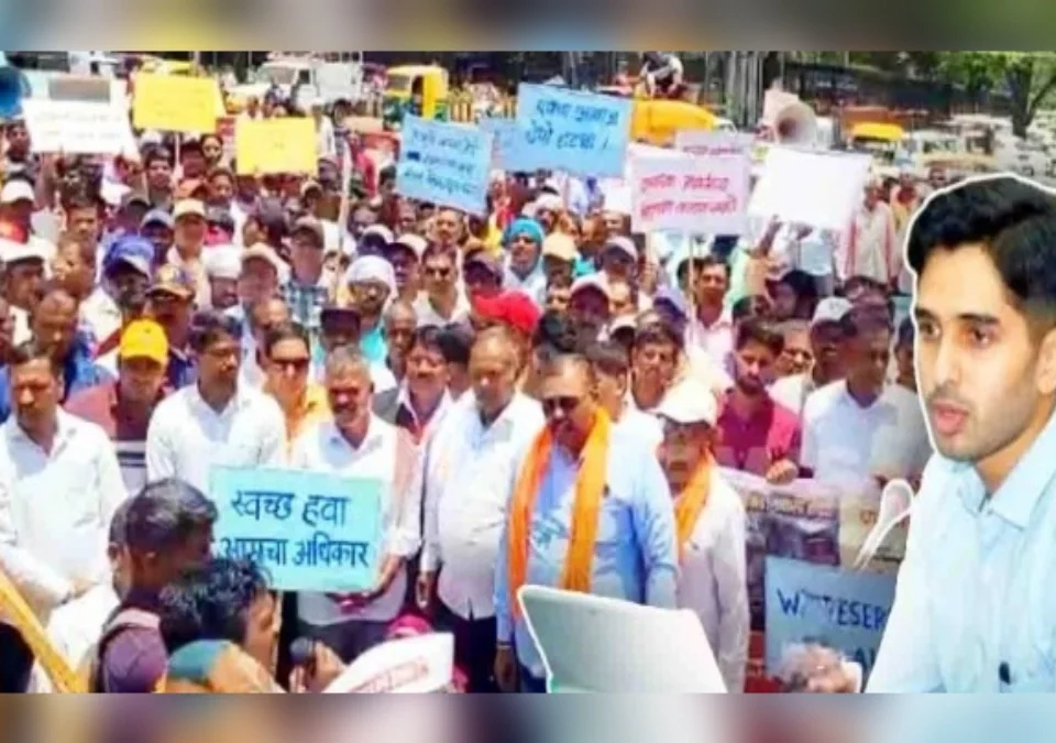 kachra depo virodhat turmuri gramasthaancha belgaavat morcha