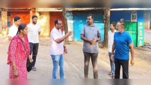 mahapalika ayuktancha mahantesh nagar madhe pahani doura