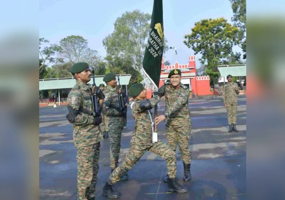 maratha light infantry center madhe bhairav battalionchi dimakhdar sthapana