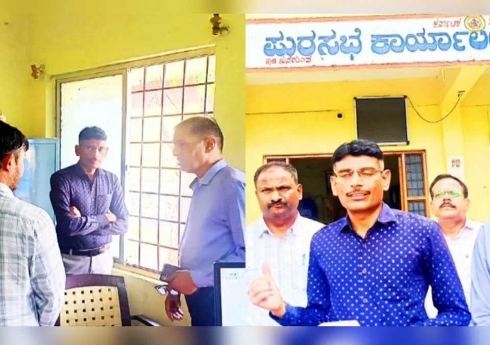 hungund nagarpalikevar lokayuktancha chhapa