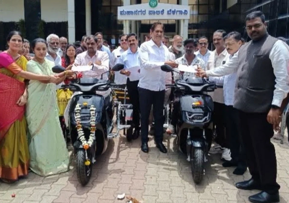belgaav mahapalikechyavatine divyanganna tinchaki vahananche vatap