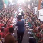 pandharpurchya shri vitthal rukmini mandirat belgaavchya 475 mahilancha harinamacha gajar