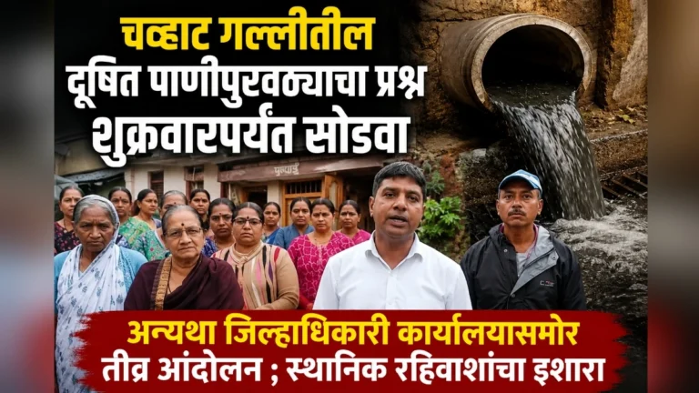 chavat gallitil dushit panipuravathyacha prashna shukrawarparyant sodva