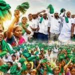chikkodit shetkaryanche bhavya andolan