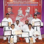 indian karate club belgaav jilha krida karate sanghatanechya char karatepatunna black belt pradan