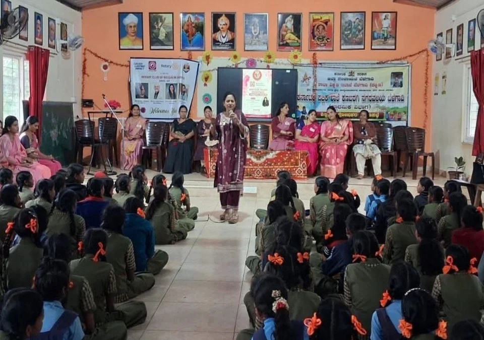 kanbargi sarkari highschoolmadhe masik pali swachhata vyavasthapan janjagruti satra